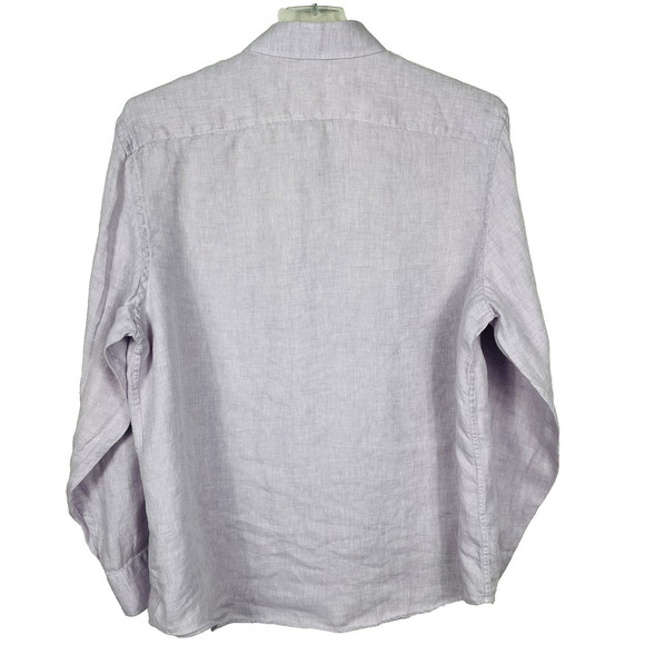 Baird McNutt 100% Linen Shirt Mens XL Light Purple Beach Resort Cruise Summer - Picture 2 of 9